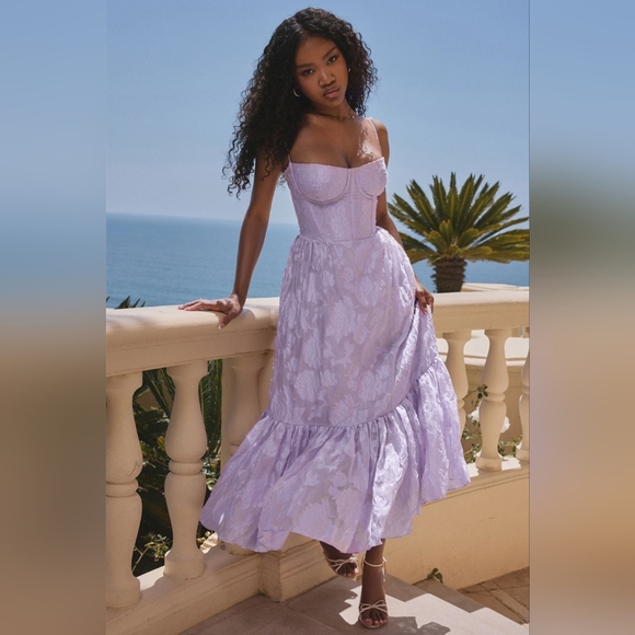 house of cb purple dress corset Clothing : Maxi Dresses : 'Aiza' Grape Floral Print Maxi Dress